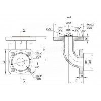 PUMPA Black line koleno výtlaku 40-40